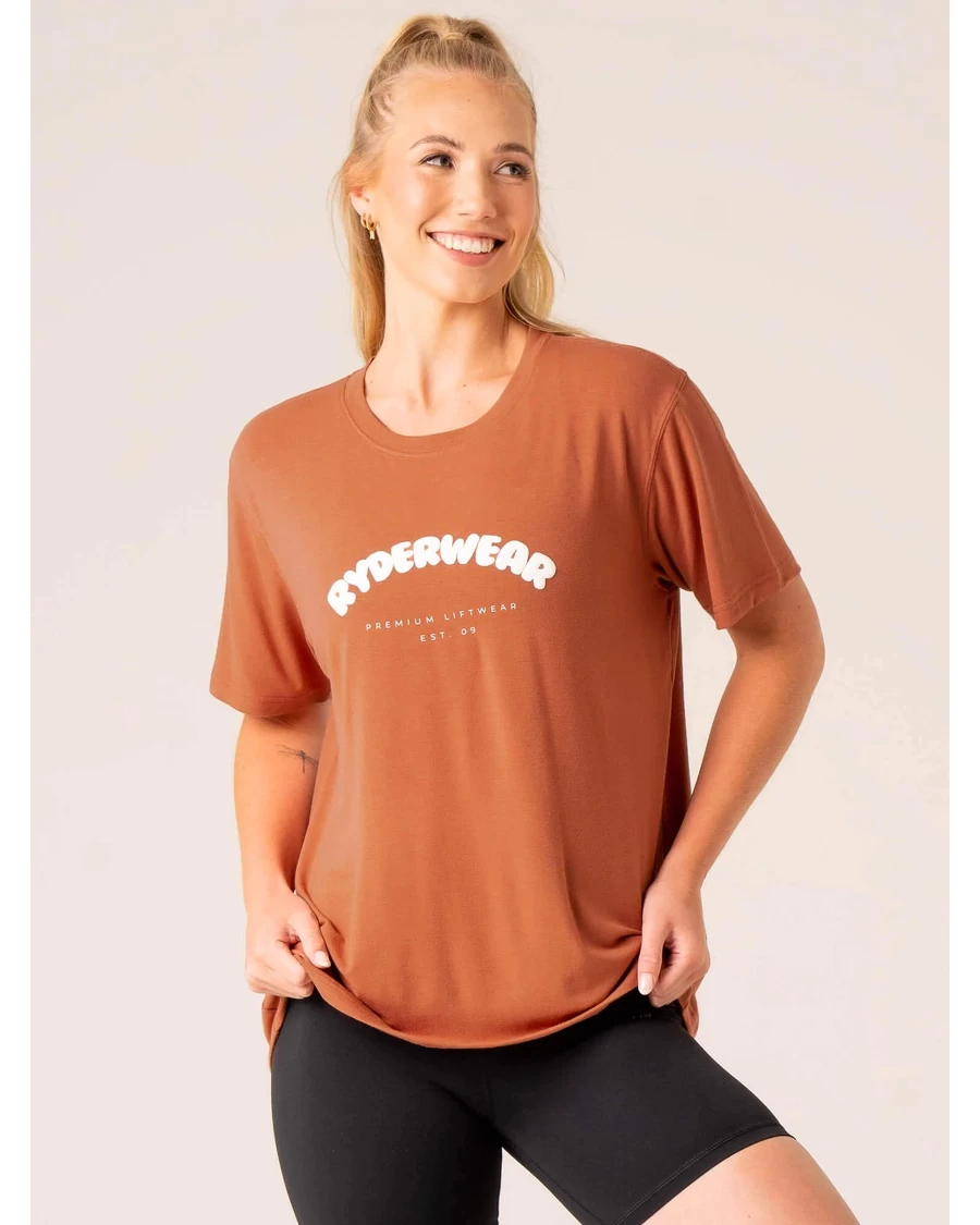 Ryderwear Off Side Longline T-Shirt - Mocha