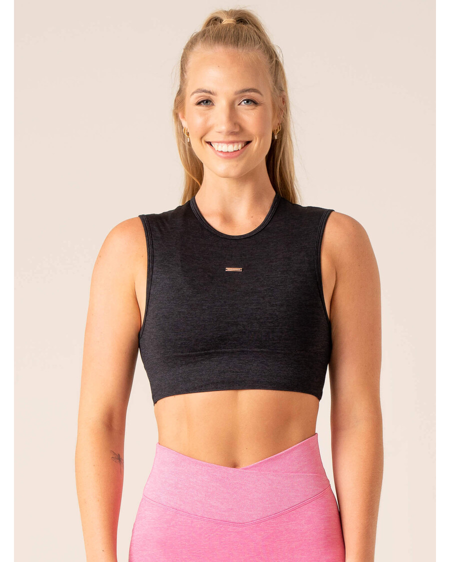 Ryderwear Focus Seamless Tank - Black Marl