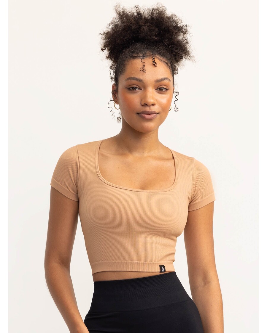 Ryderwear Lift 2.0 Rib Seamless T-Shirt - Tan