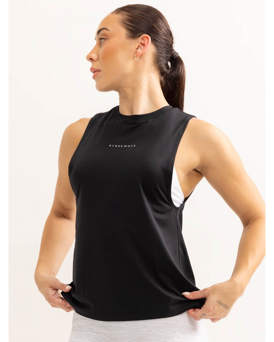 Ryderwear Soft Tech Loose Fit Tank - Black