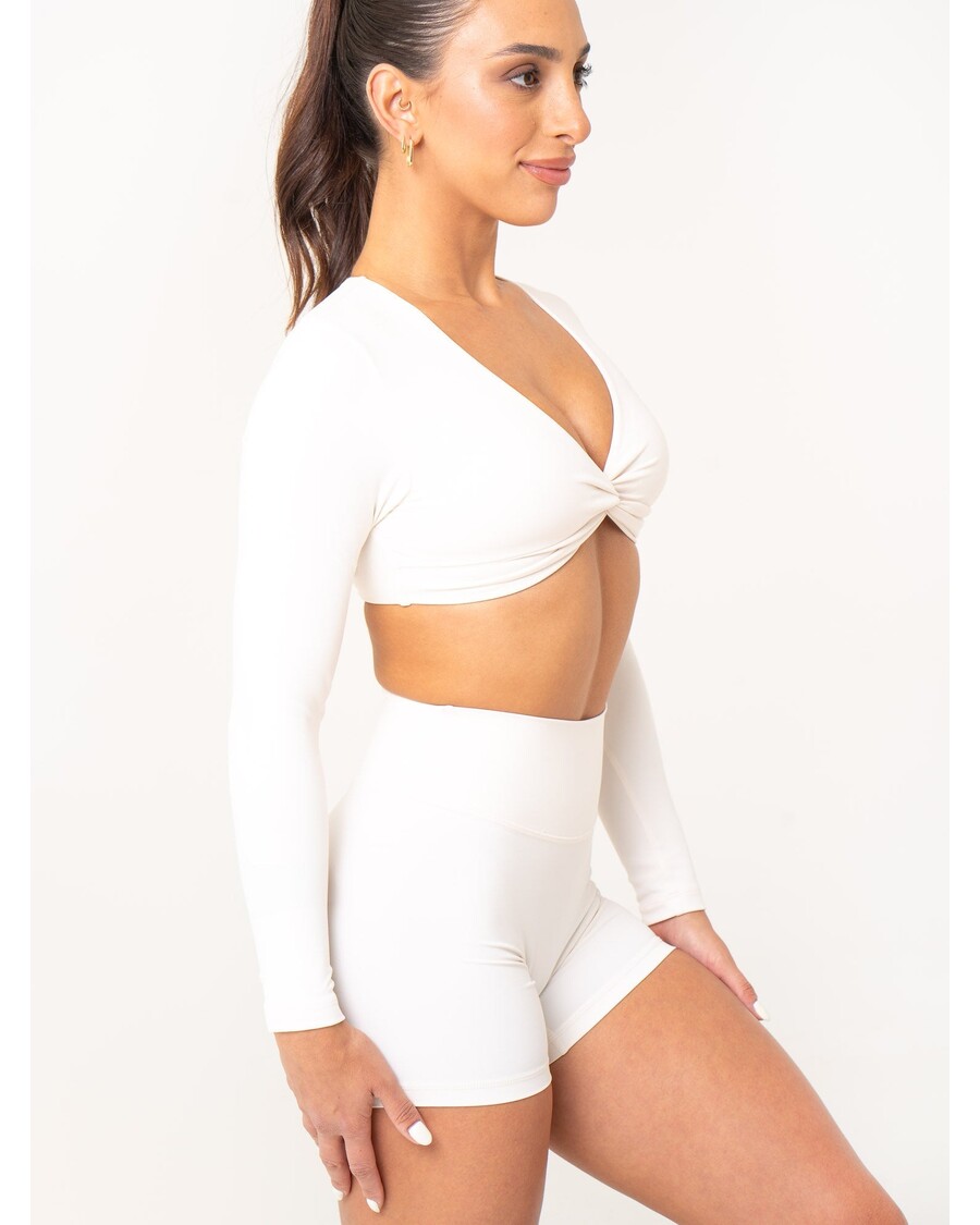 Ryderwear NKD Knot Long Sleeve Top - Off White