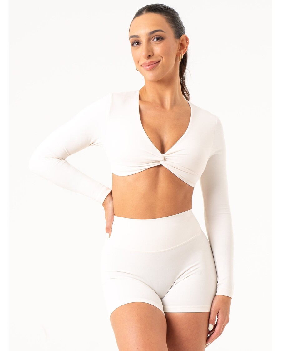 Ryderwear NKD Knot Long Sleeve Top - Off White