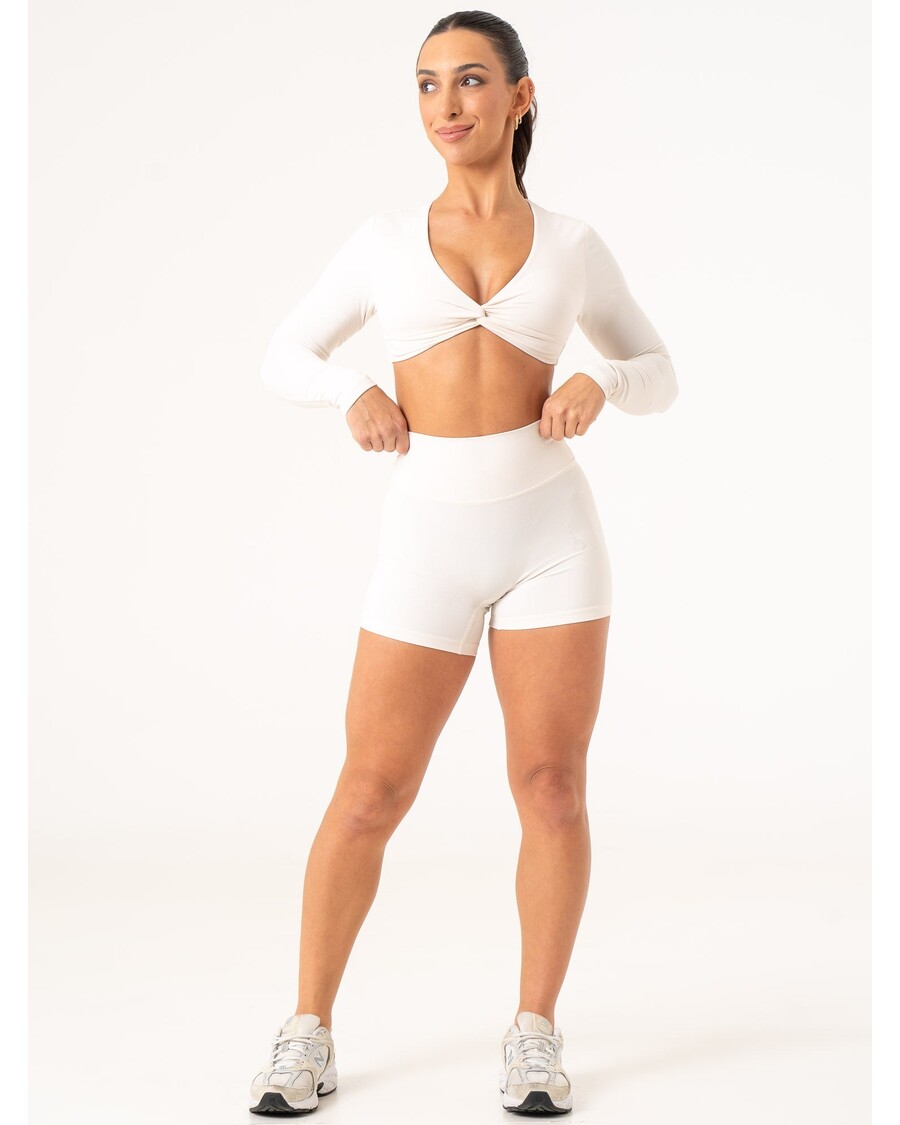 Ryderwear NKD Knot Long Sleeve Top - Off White