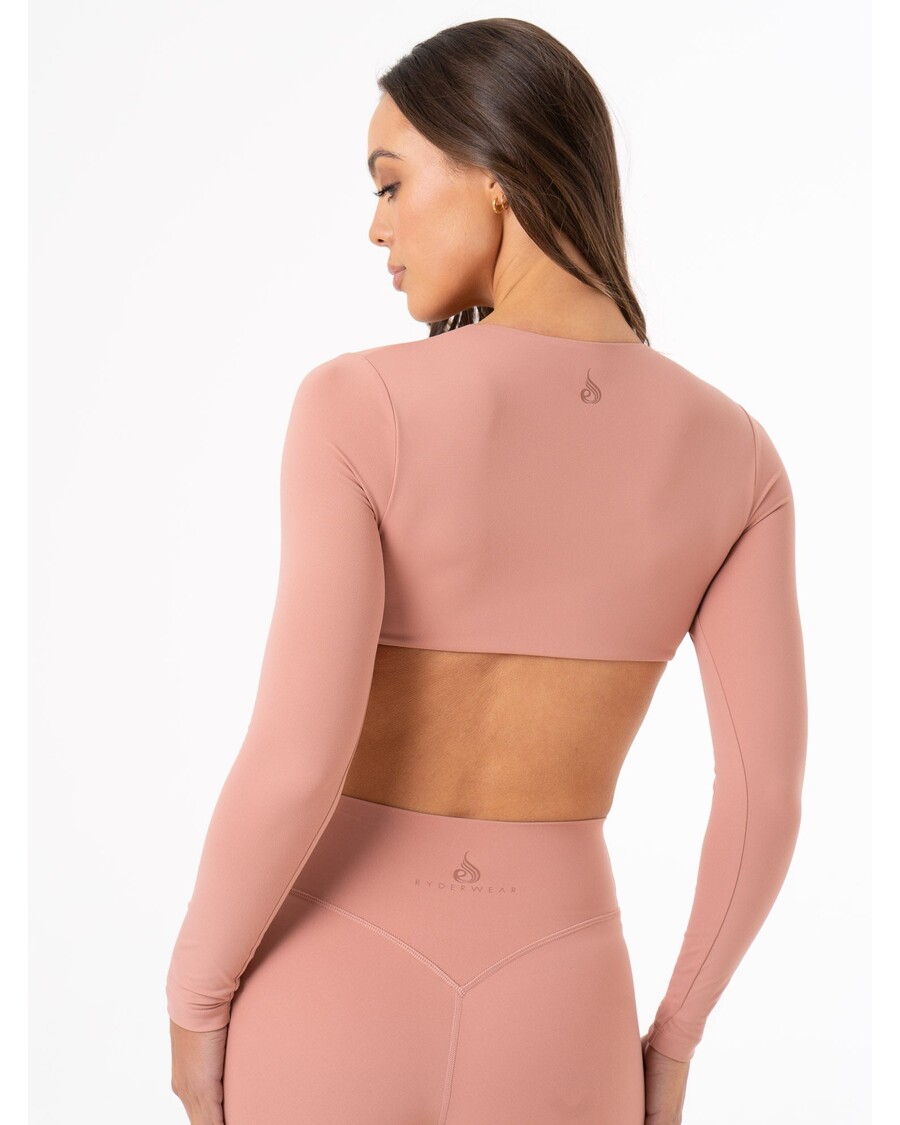 Ryderwear NKD Knot Long Sleeve Top - Dusty Pink