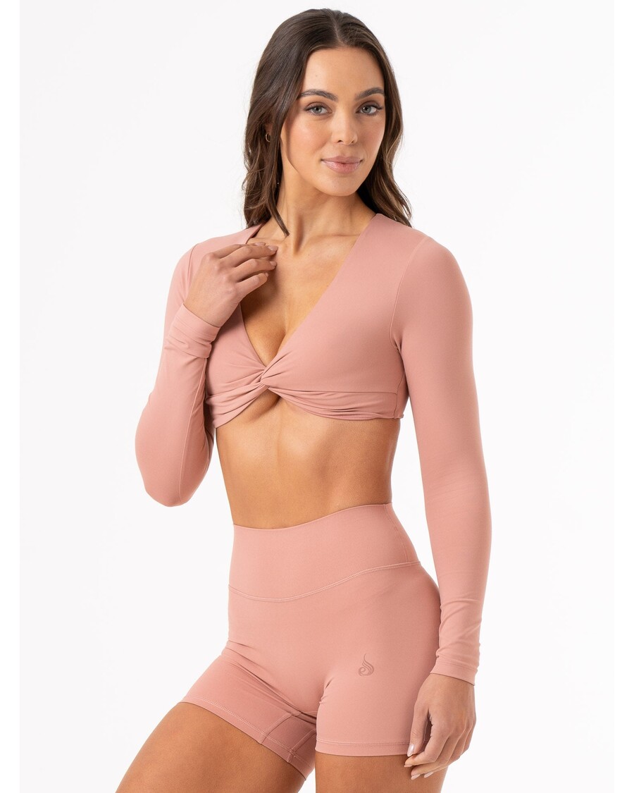 Ryderwear NKD Knot Long Sleeve Top - Dusty Pink