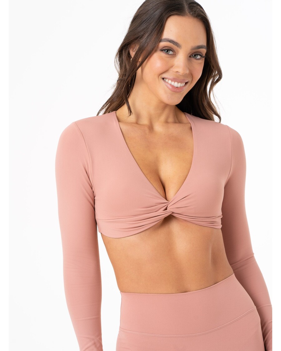Ryderwear NKD Knot Long Sleeve Top - Dusty Pink