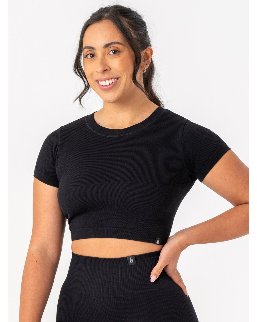 Ryderwear Rib Seamless T-Shirt - Black