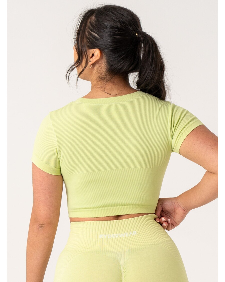 Ryderwear Bordás Varrat Nélküli Póló - Lime