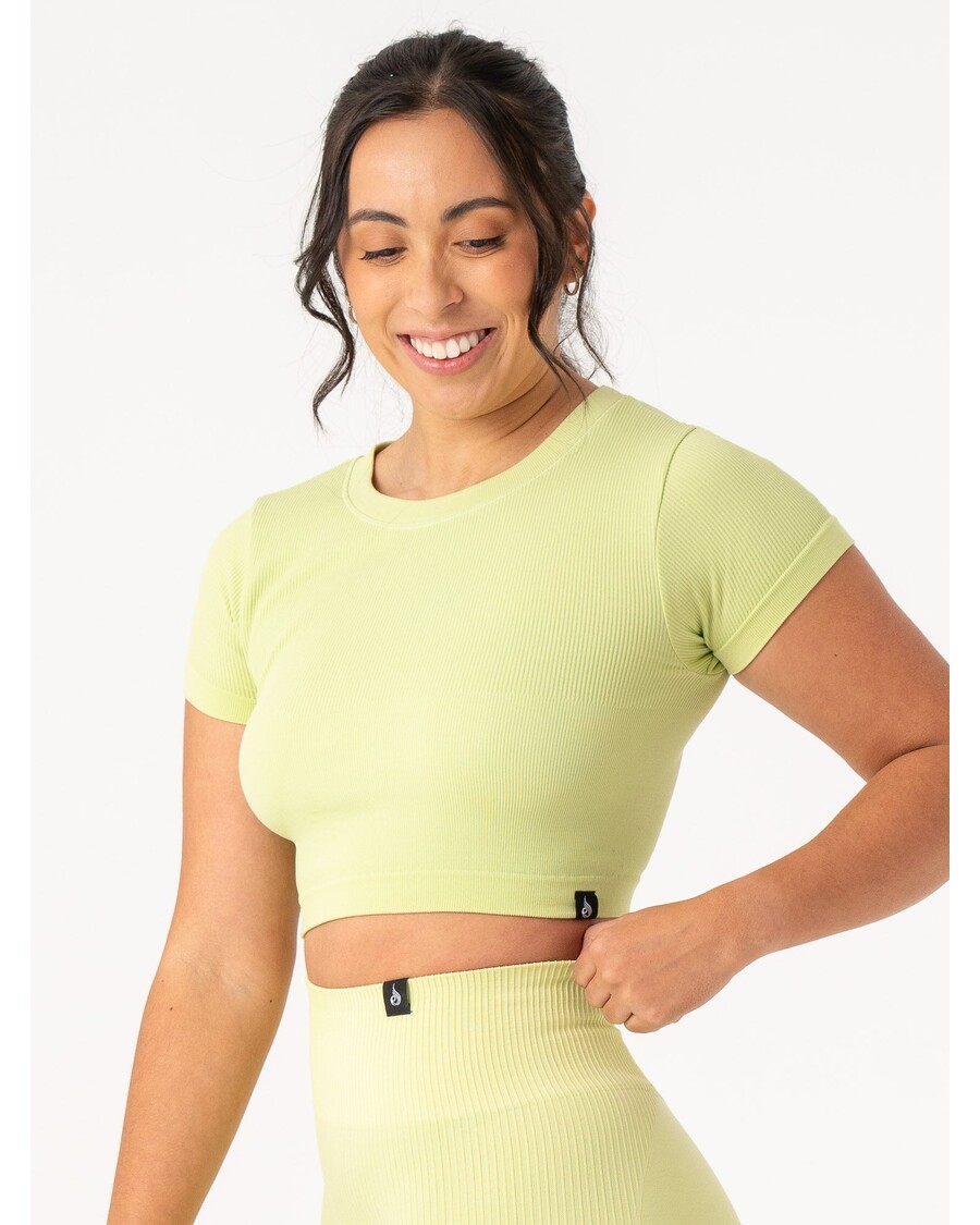 Ryderwear Bordás Varrat Nélküli Póló - Lime