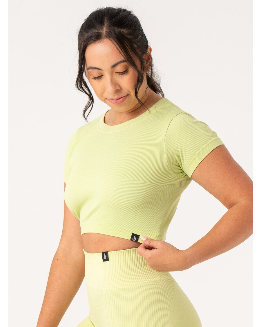 Ryderwear Bordás Varrat Nélküli Póló - Lime
