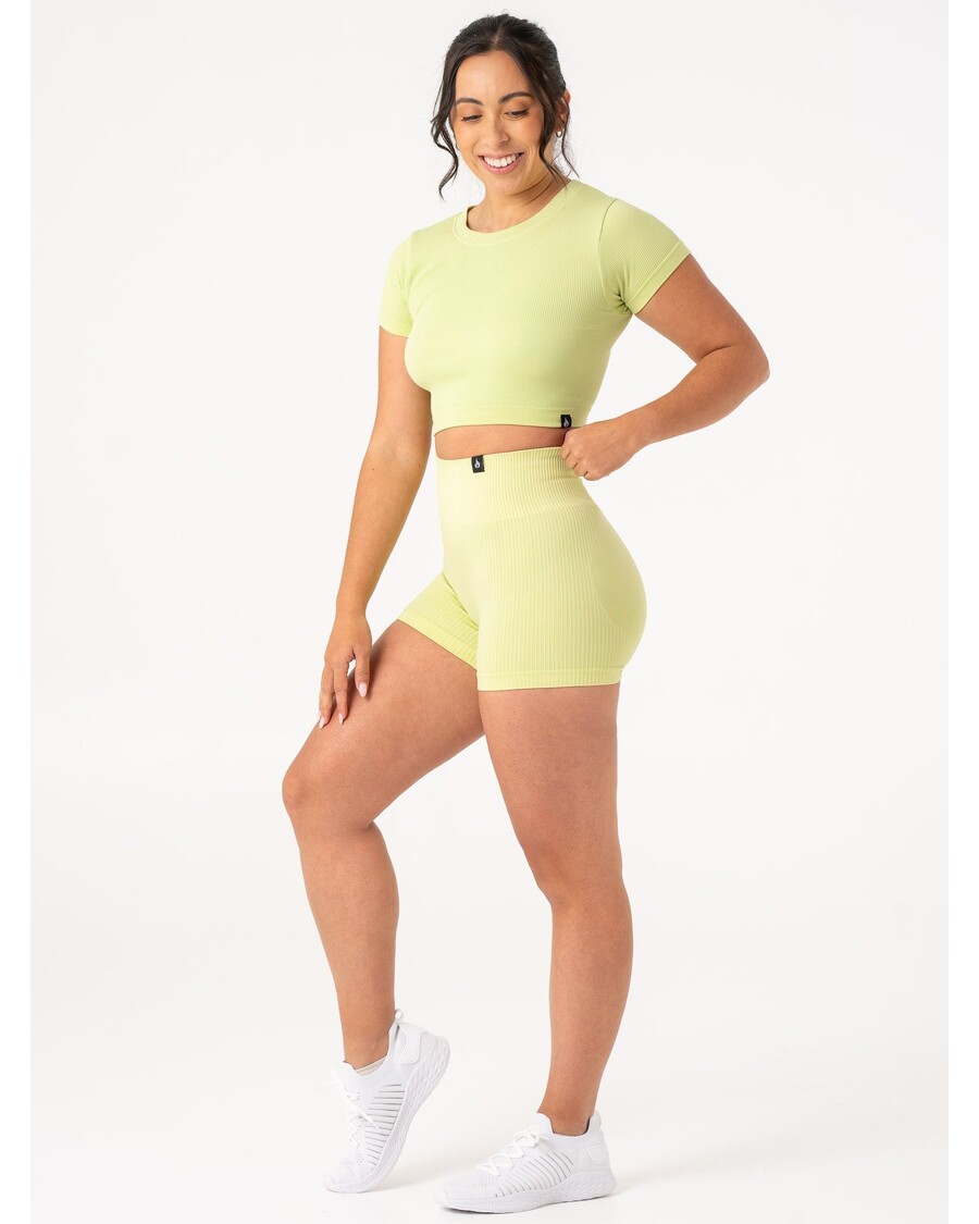 Ryderwear Bordás Varrat Nélküli Póló - Lime