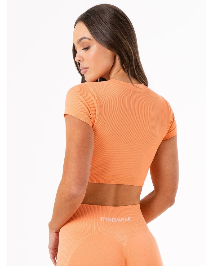 Ryderwear Rib Sømløs T-skjorte - Mango