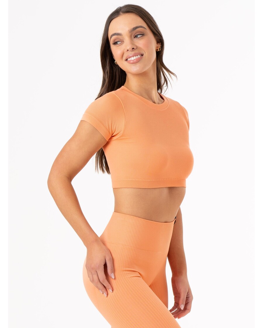 Ryderwear Rib Sømløs T-skjorte - Mango