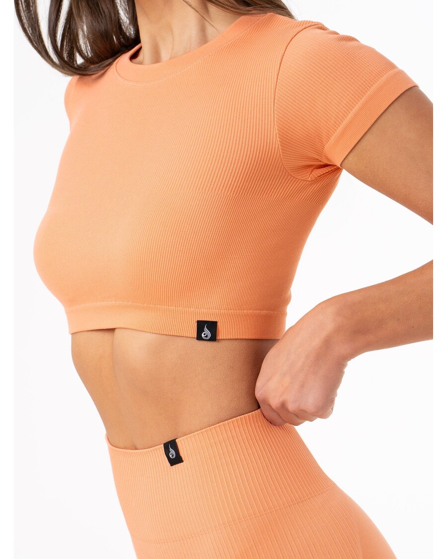 Ryderwear Rib Sømløs T-skjorte - Mango