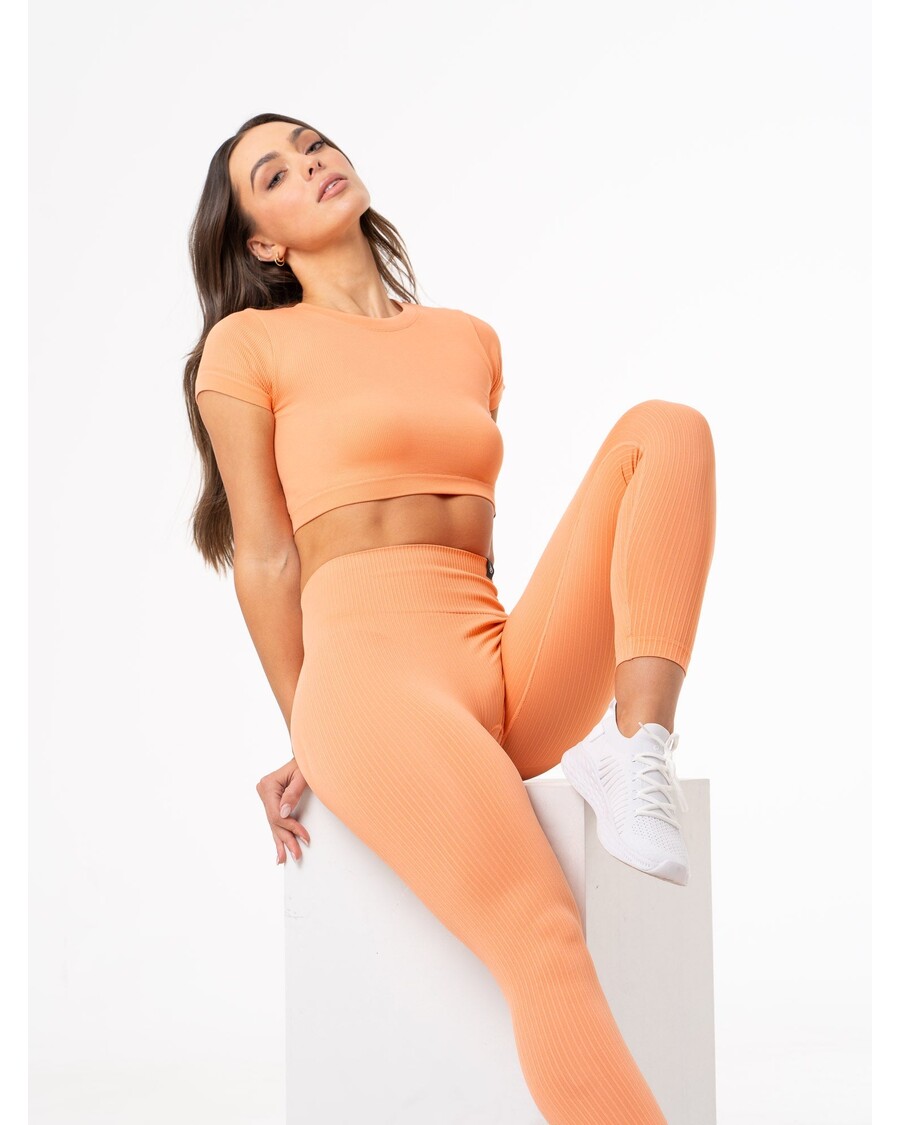 Ryderwear Rib Sømløs T-skjorte - Mango