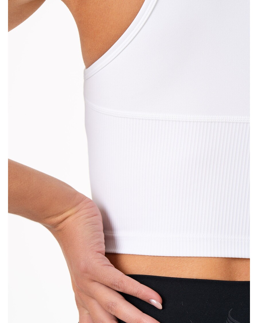 Ryderwear NKD 1/2 Zip Tank - White