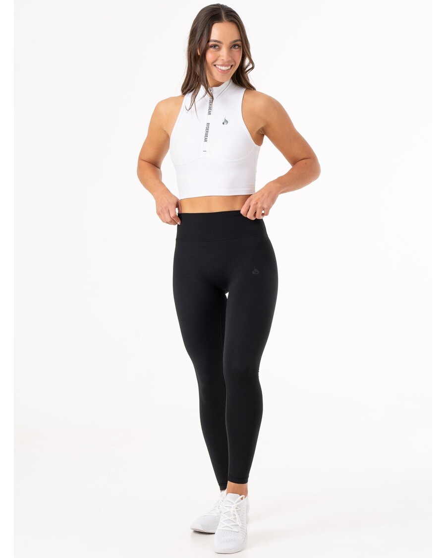 Ryderwear NKD 1/2 Zip Tank - White