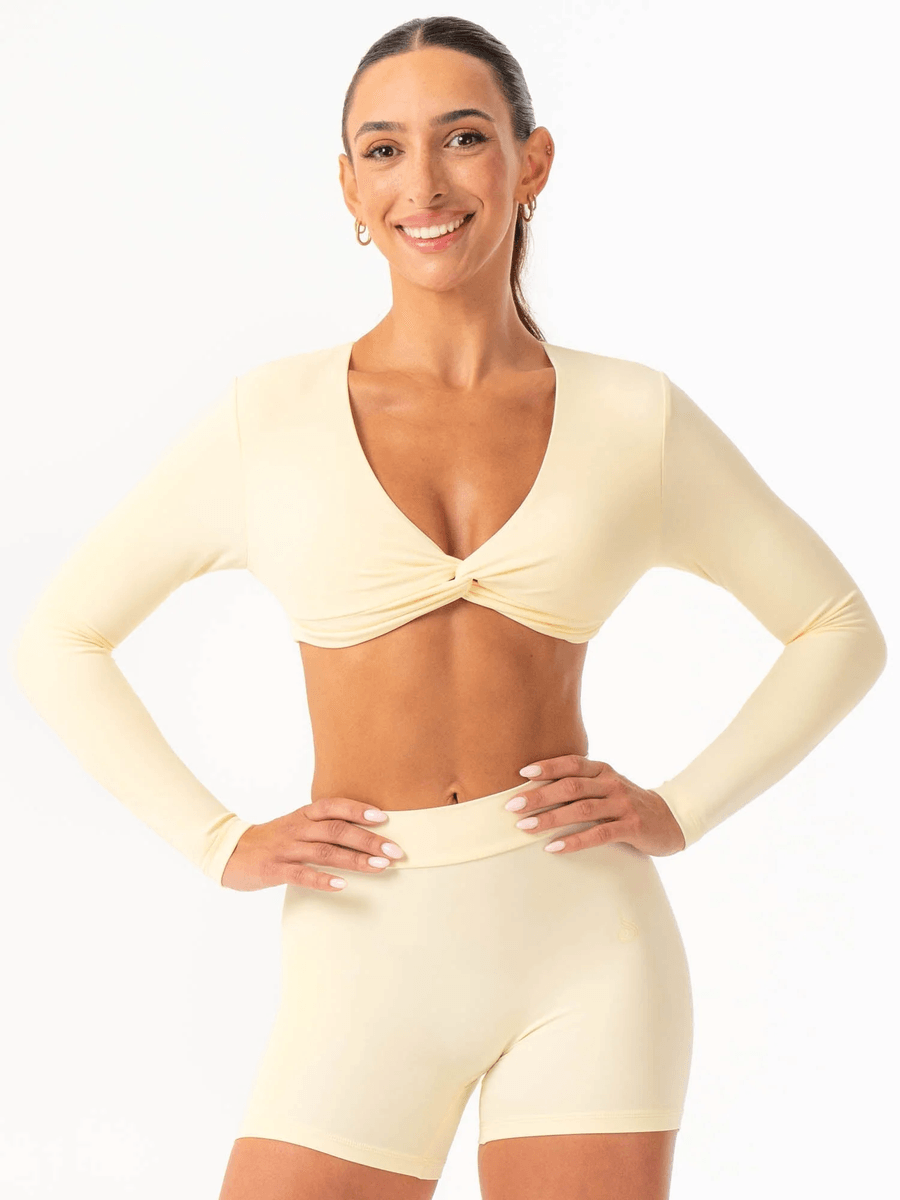 Ryderwear NKD Knot Long Sleeve Top - Lemon Drop