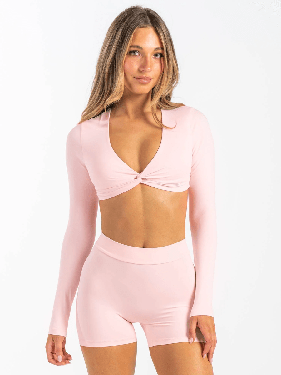 Ryderwear NKD Knot Long Sleeve Top - Pink Musk