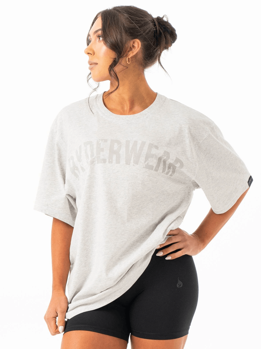 Ryderwear Force Oversized T-Shirt - Chalk Grey Marl