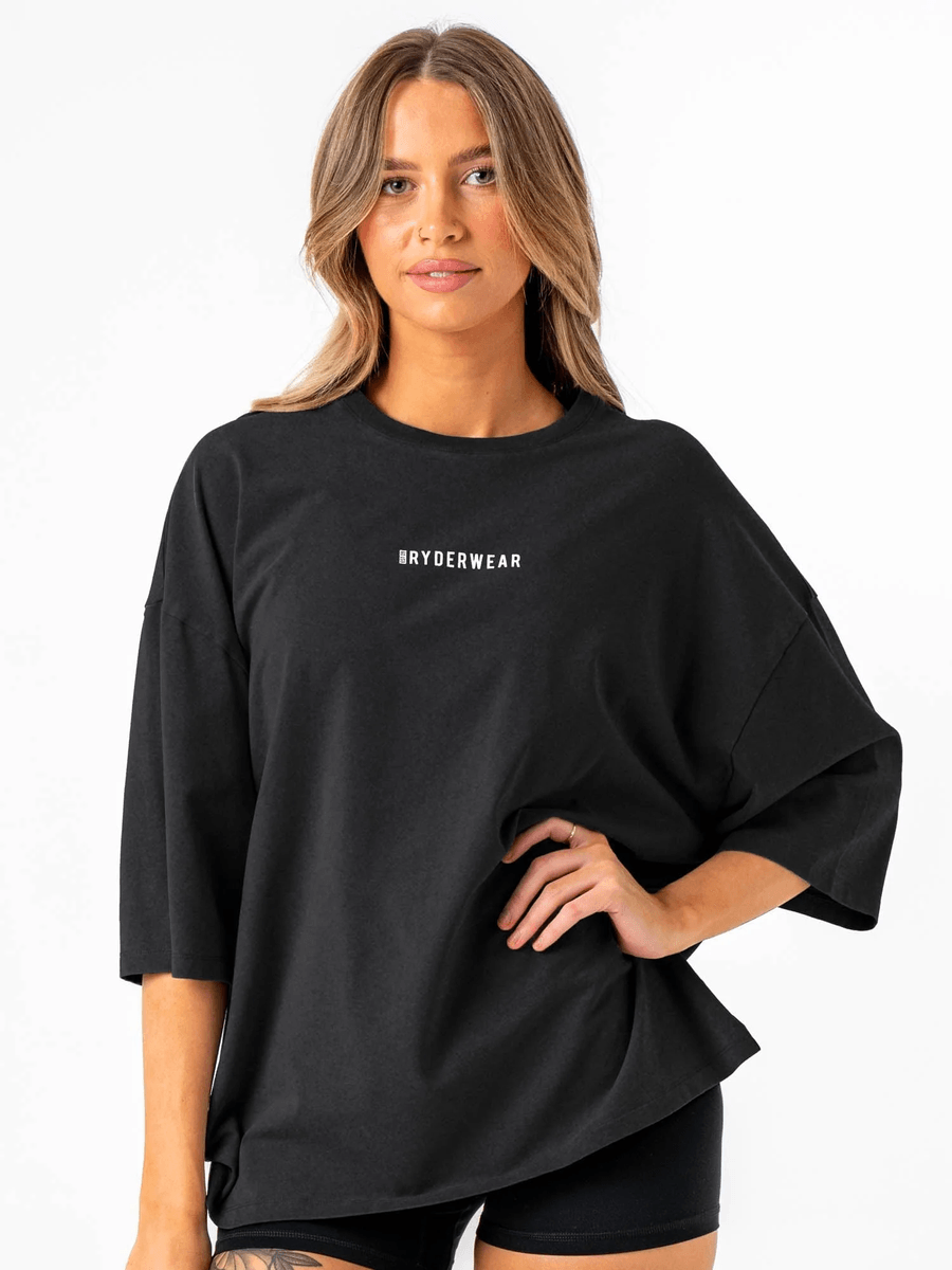 Ryderwear Pursuit Oversized T-Shirt - Black Stonewash