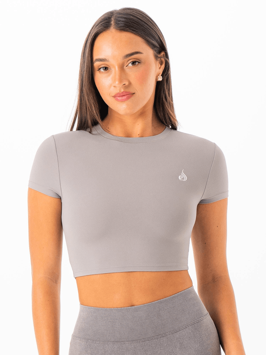 Ryderwear NKD Cropped Tee - Grey