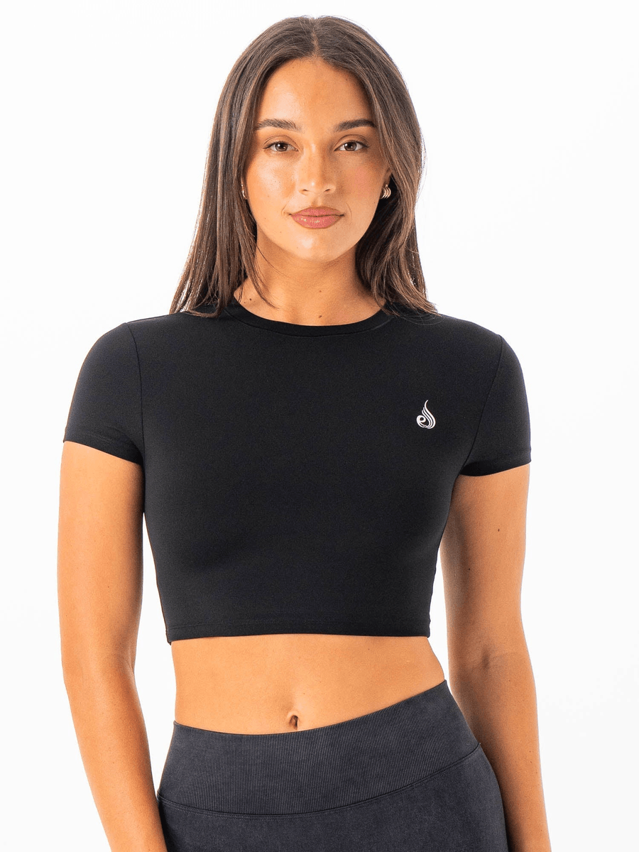Ryderwear NKD Cropped Tee - Black